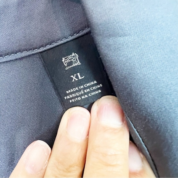 SCOTCH & SODA DARK GRAY BUTTON FRONT STRETCH BLOUSE WOMENS SZ XL - Picture 2 of 5